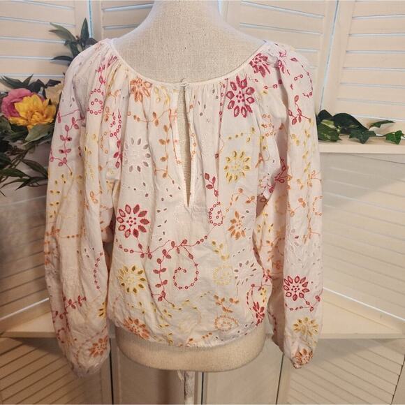 ANTHROPOLOGIE FLORAL SUMMER BLOUSE SIZE MED - Picture 5 of 7